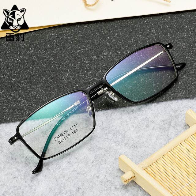 雷豹新款全框tr眼镜框方形细框韩版个性男士商务近视眼镜厂家直销