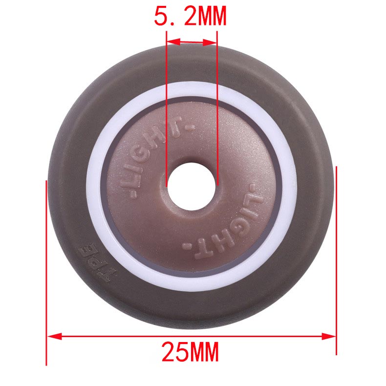 工艺品小滚轮 1寸tpe静音耐磨单轮 直径2513带轴承单轮片 CMCL E00120 品质款4