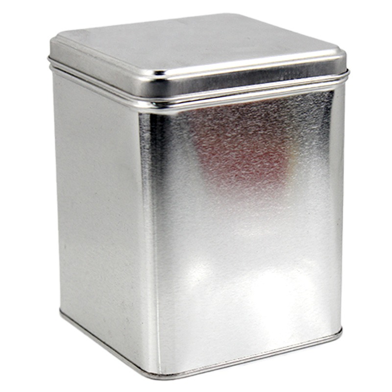 长方形铁皮收纳盒 无印刷通用马口铁盒包装厂家 银色茶叶罐铁罐定做