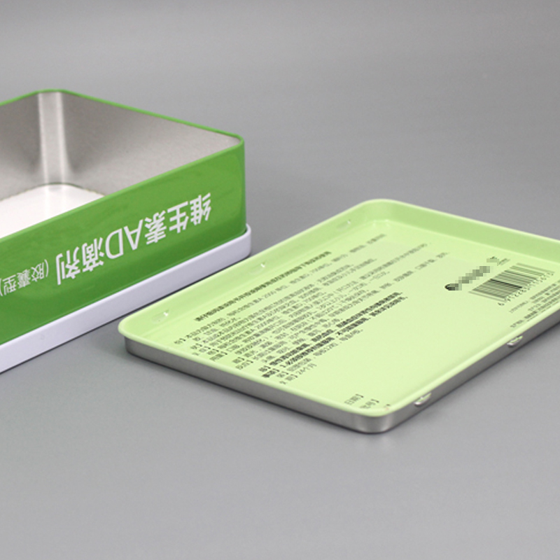 胶囊铁罐定制厂家 长方形维生素ad滴剂铁盒包装订做 密封营养品金属盒5