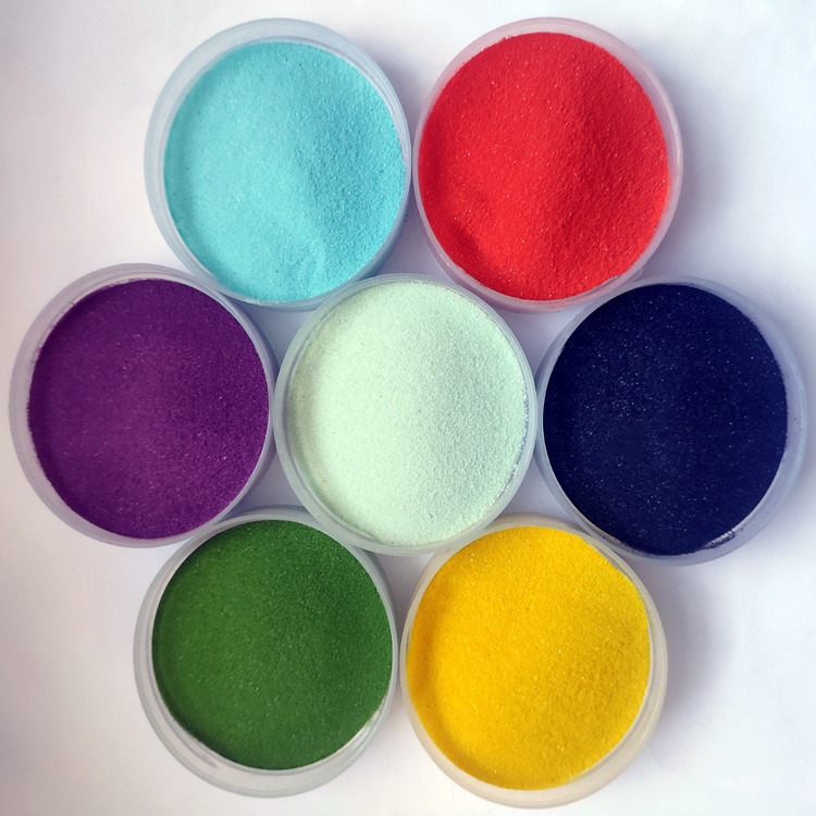 20-40目 布石120目沙画沙漏烧结彩砂 颜色可定制 环氧美缝剂用烧结彩砂