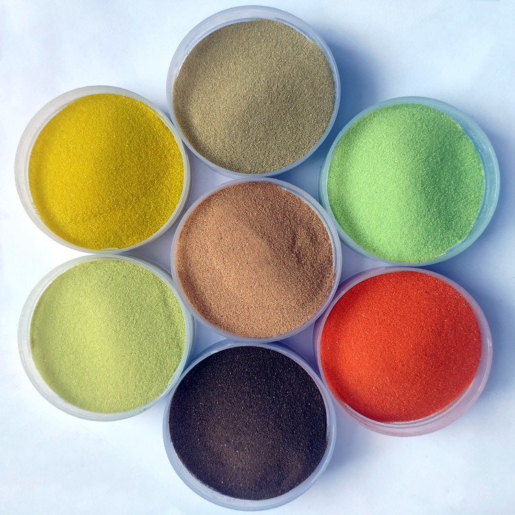 20-40目 布石120目沙画沙漏烧结彩砂 颜色可定制 环氧美缝剂用烧结彩砂4