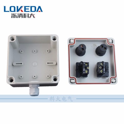 布线盒 工程塑料防水电气盒 防水按钮盒 直销定制带操作按钮以及信号指示控制盒2