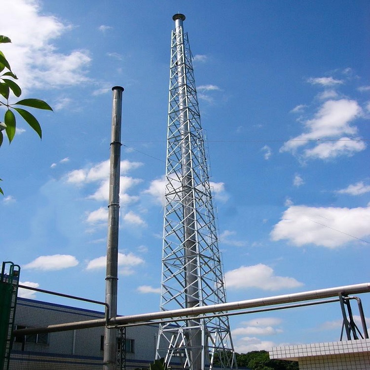 钢管烟筒塔架 质保50年 四柱烟囱塔架 三柱烟囱塔架 泰翔设计生产5米-120米2