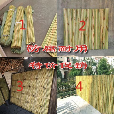 上海菜园草坪护栏竹篱笆哈尔滨巴彦县竹子护栏 竹片栅栏4