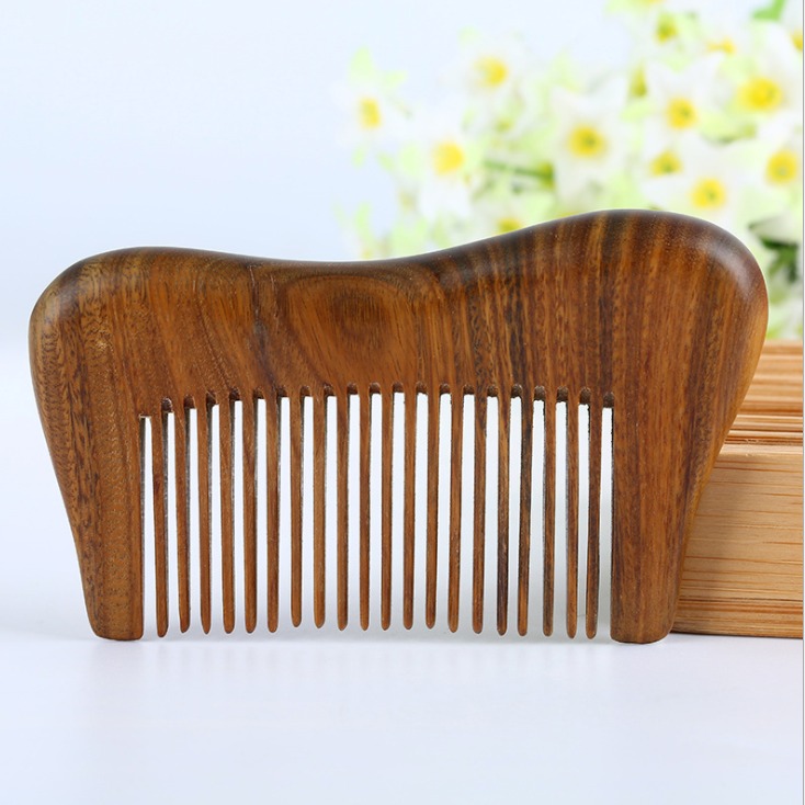 正品按摩梳 高质量粗齿木梳 厂家供应绿檀LHZ10-104造型美发梳子