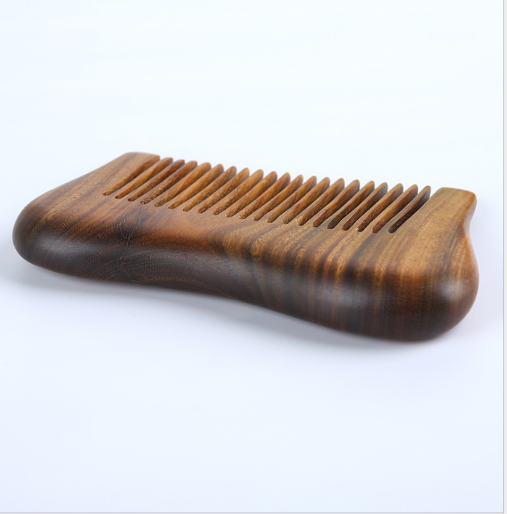 正品按摩梳 高质量粗齿木梳 厂家供应绿檀LHZ10-104造型美发梳子1