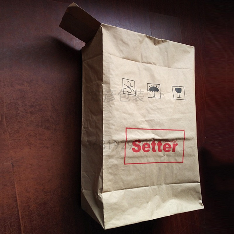 工程建筑用阀口袋 复合包装袋 牛皮纸复合袋 纸塑化工包装袋供应3