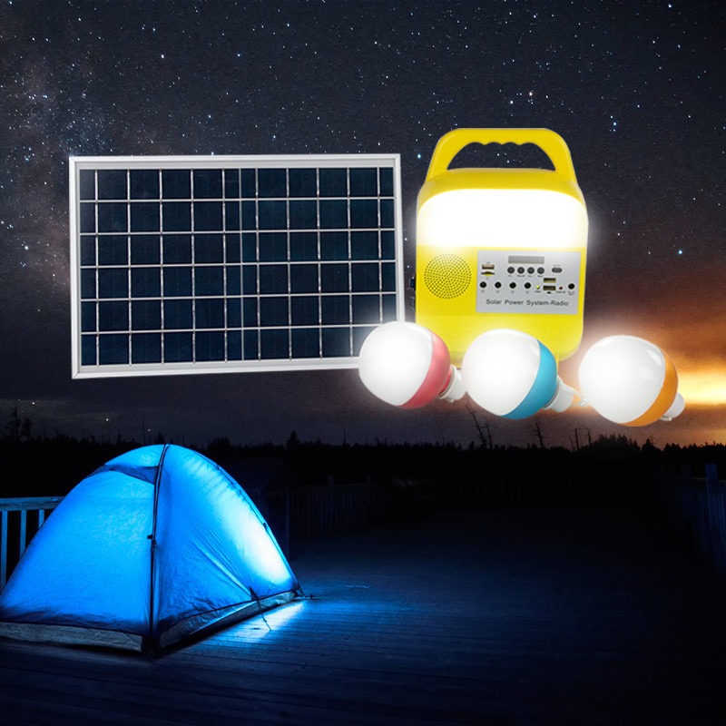 太阳能灯 跨境太阳能发电LED灯无线移动照明太阳能小系统发电灯5