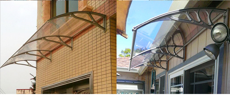 阳光板雨棚 遮雨棚 卓尼厂家生产阳光板顶棚采光雨棚7
