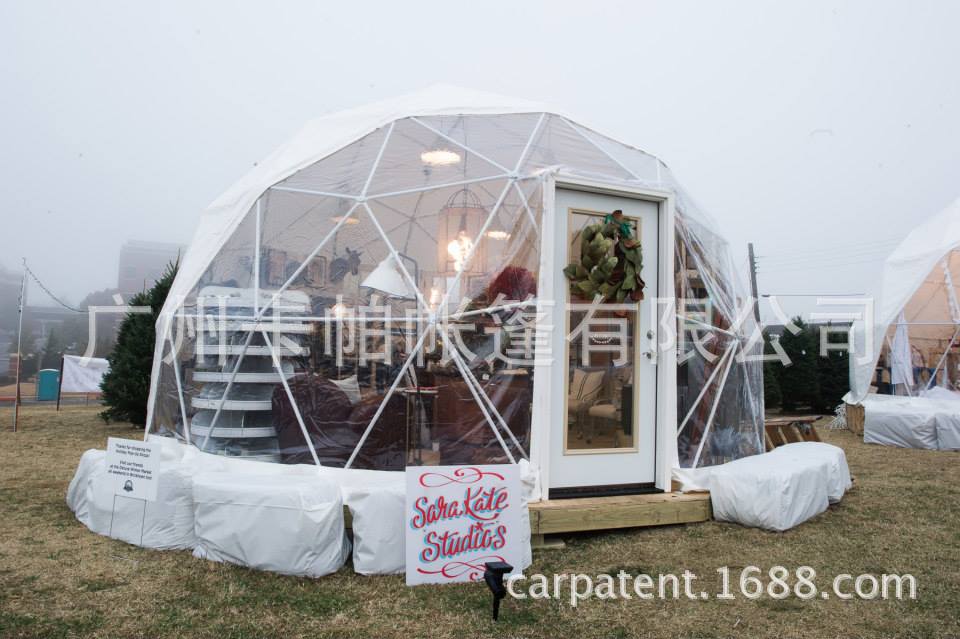 展览帐篷 厂价直销遵义乌江渡原生态风景区度假山庄8米球形篷房旅馆
