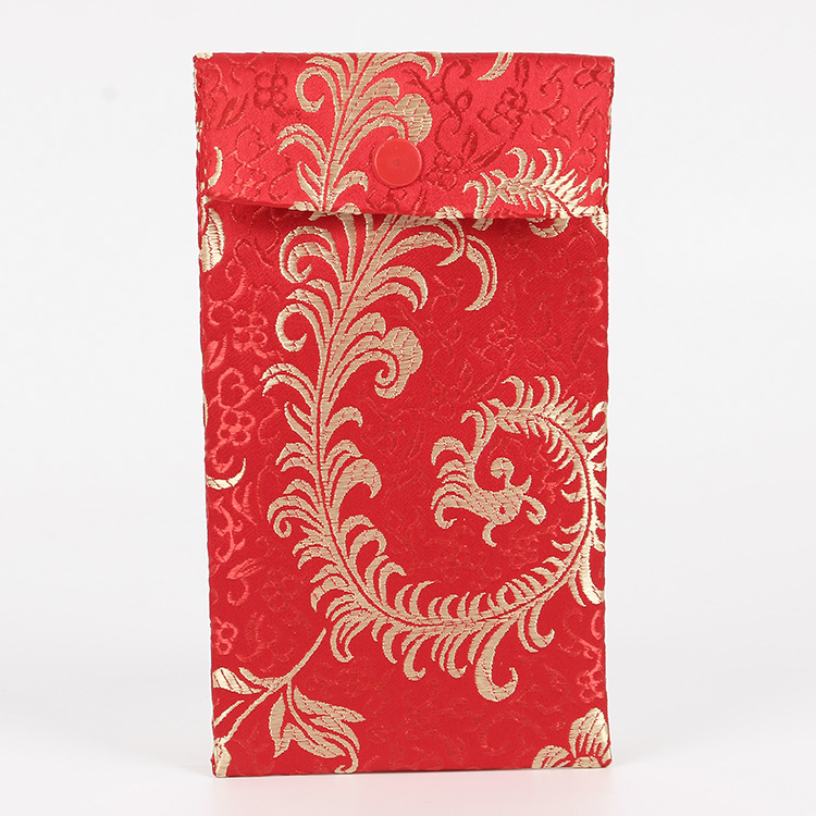 布艺丝绸锦缎批发优质红包刺绣中国结创意织锦缎丝绸布艺礼品
