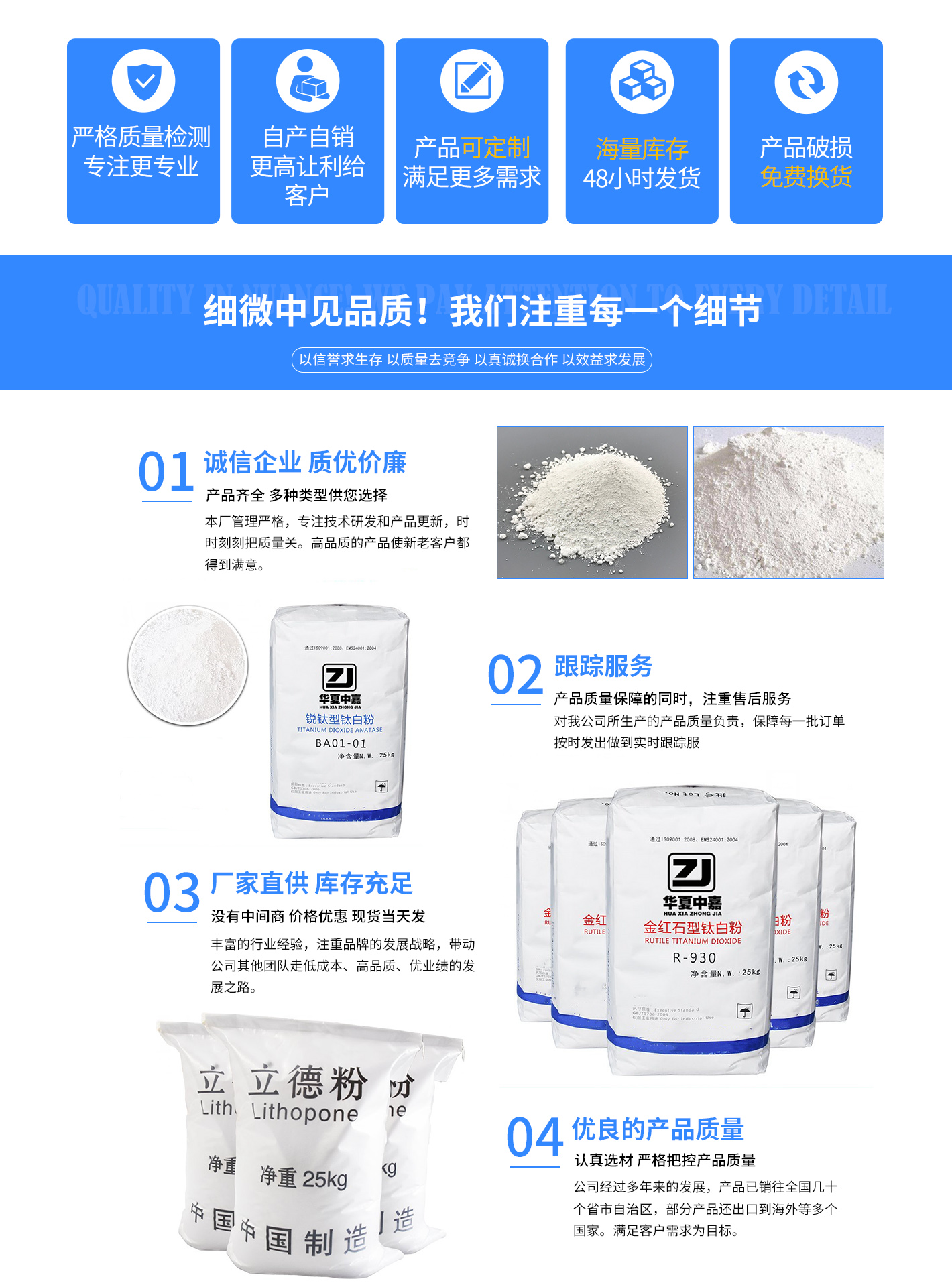 中嘉 A101塑料涂膠 白色顏料 銳鈦型鈦白粉 著色力強(qiáng) 表面涂料9