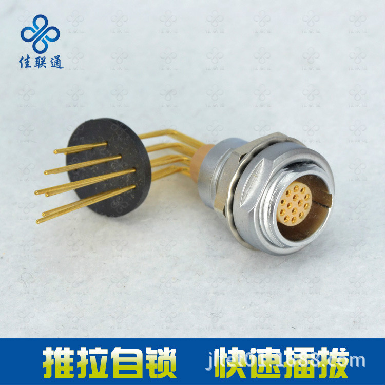 印制线路板 PCB焊接结针连接器 佳联通CHPBS 弯头双螺母航空插座1