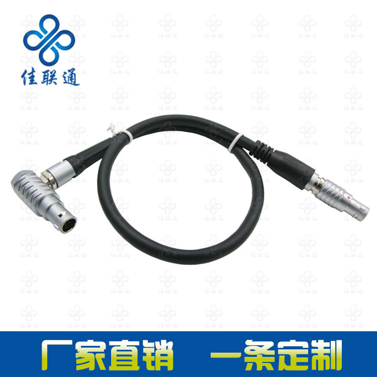 佳联通自锁航空头转USB RJ45网线 RS232串口线DC电源屏蔽线缆定制2