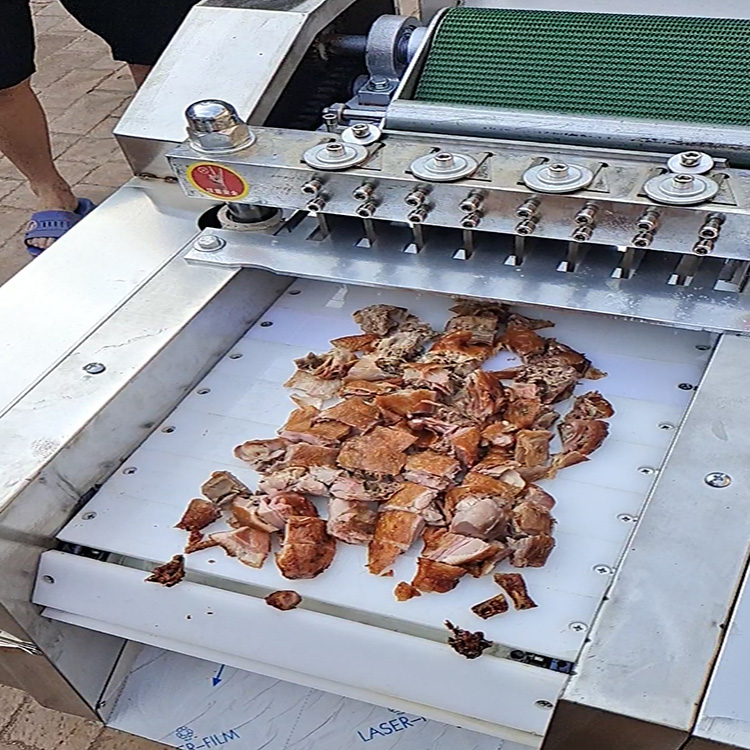 鲜鸡切块机 全自动商用切肉块机 特恒机械 多功能切鲜肉块机剁鸡块机3