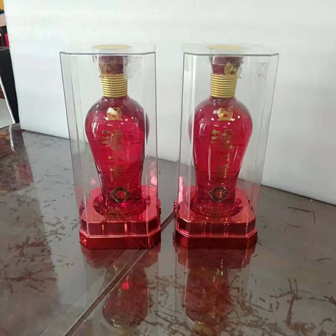 济南透明酒盒PET透明酒盒定制款亚克力酒盒水晶盒包装厂家供应12.5x13.5x29