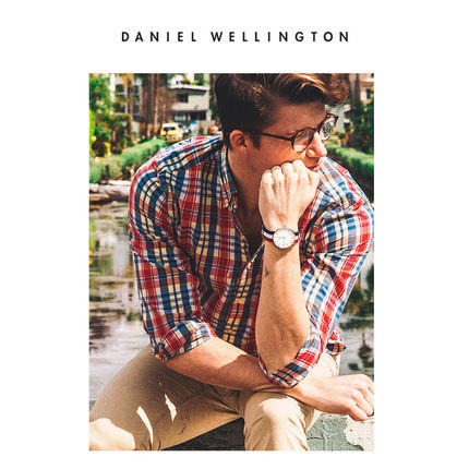 DanielWellington 丹尼尔惠灵顿dw手表40mm织纹石英男表1