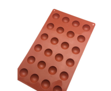 食品级硅胶模具 果小馒头烘焙模具 皂模 24连圆形迷你巧克力蛋糕模1