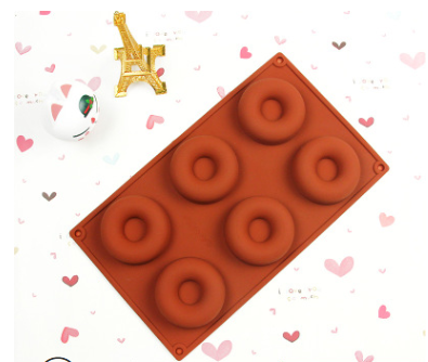 巧克力硅胶蛋糕模饼干冰格模具批发 6连迷你甜甜圈定制烘焙工具2