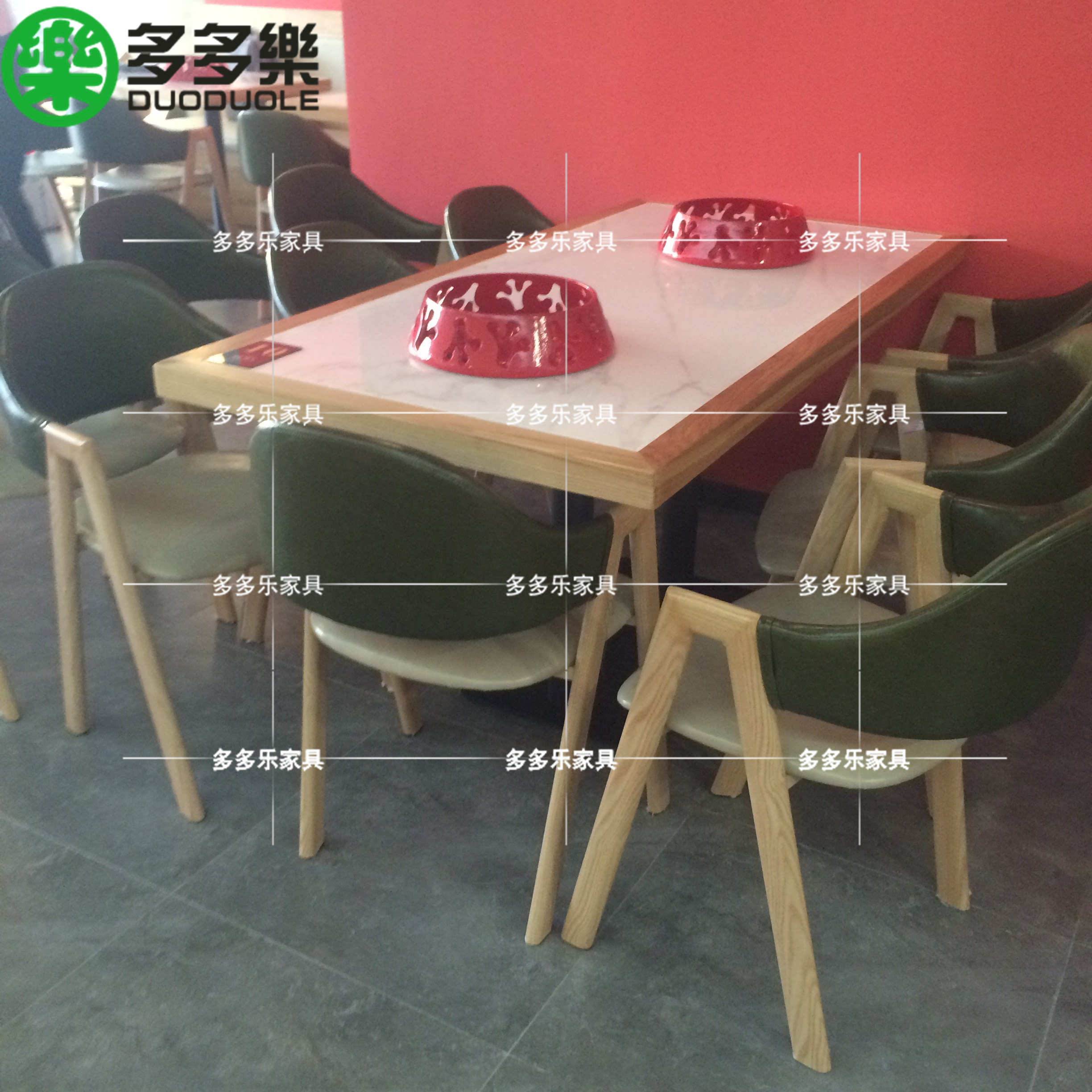 现代简约实木餐桌椅供应 新中式餐饮家具定做厂家4