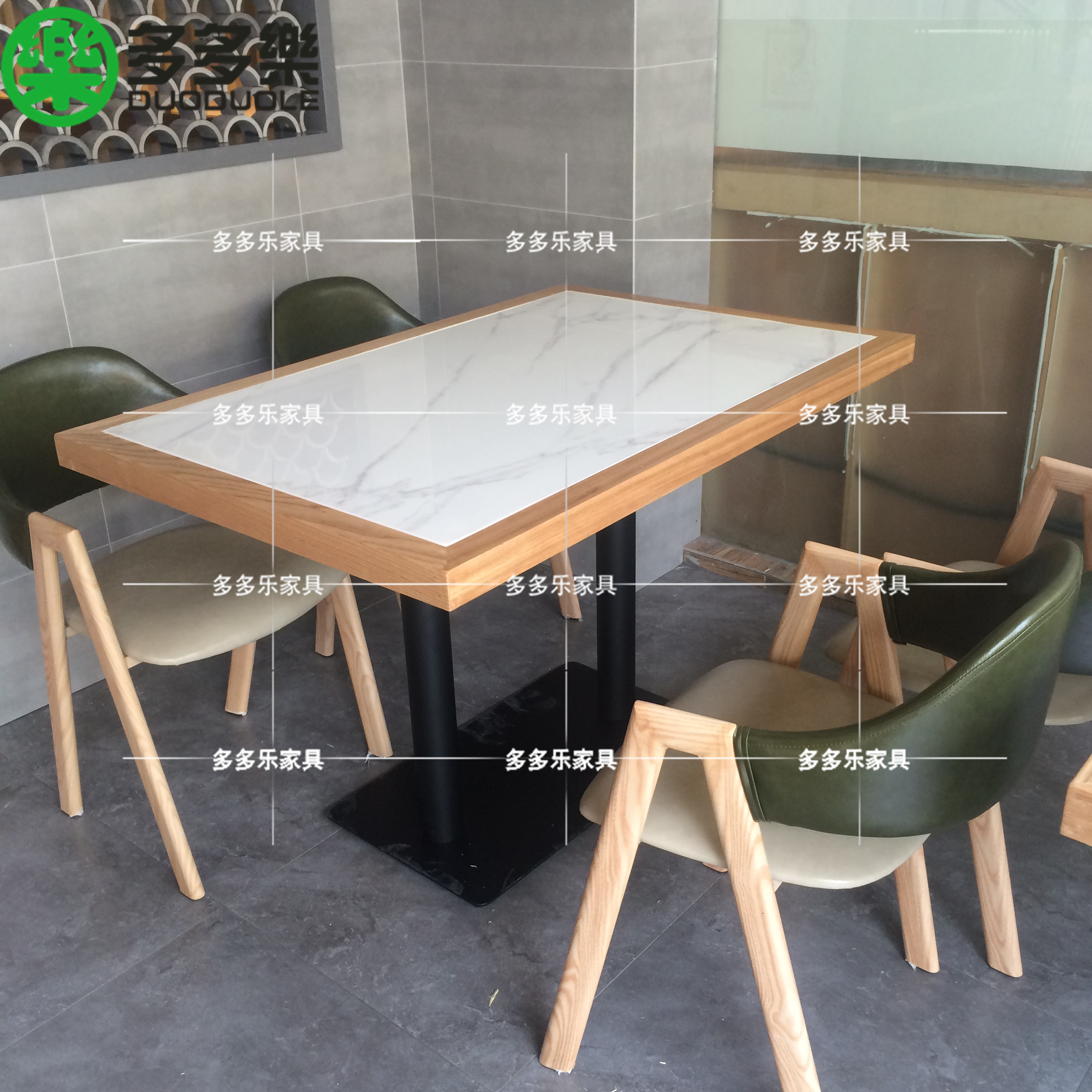 现代简约实木餐桌椅供应 新中式餐饮家具定做厂家6