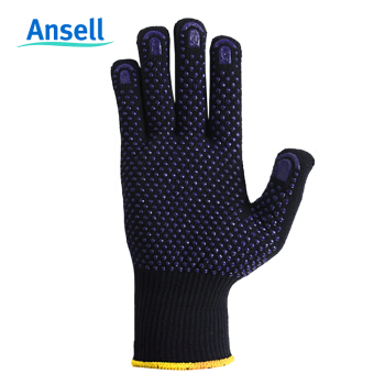 安思尔 76-501 ANSELL 耐磨防割防滑舒适耐用PVC点塑手套 安思尔 ANSELL 聚酯纤维带PVC点塑手套2