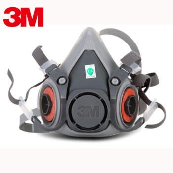 3M 6200 防毒面具 双滤毒罐半面罩呼吸器 3M防毒面具