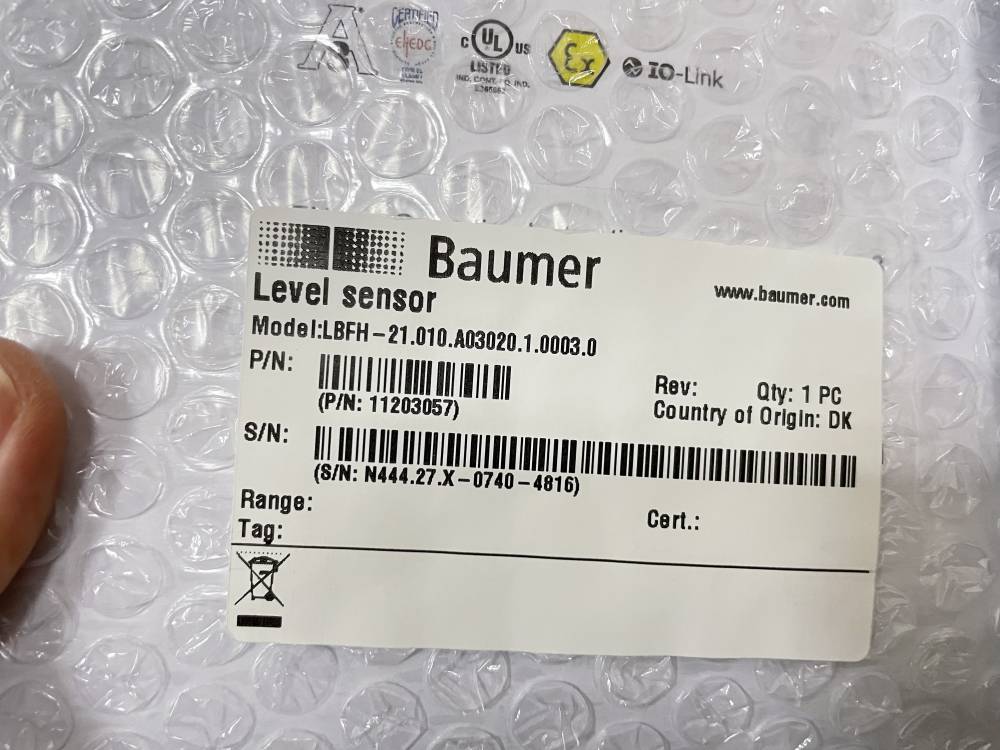 Baumer 瑞士堡盟Baumer液位开关 LBFH-21.010.A03020.1.000传感器1