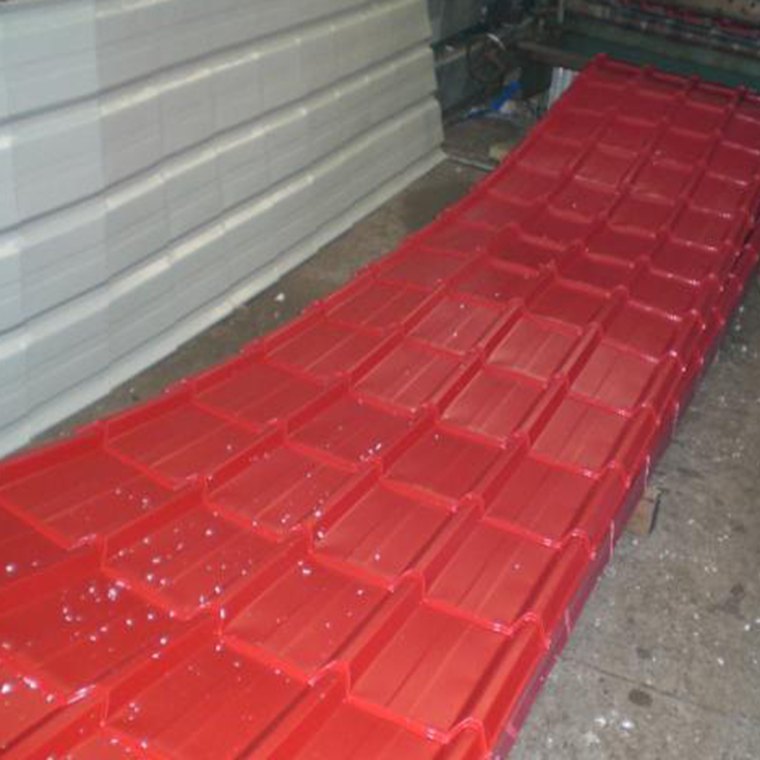YX828型红色 波浪压型彩钢板价格 奉达仿古彩钢板厂家8