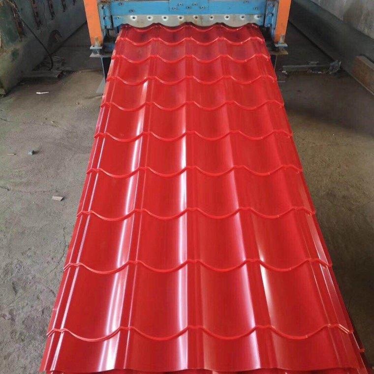 YX828型红色 波浪压型彩钢板价格 奉达仿古彩钢板厂家