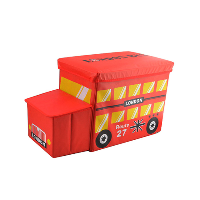 汽车巴士造型 储物箱 益瑞可坐人的儿童卡通玩具 大容量收纳凳3