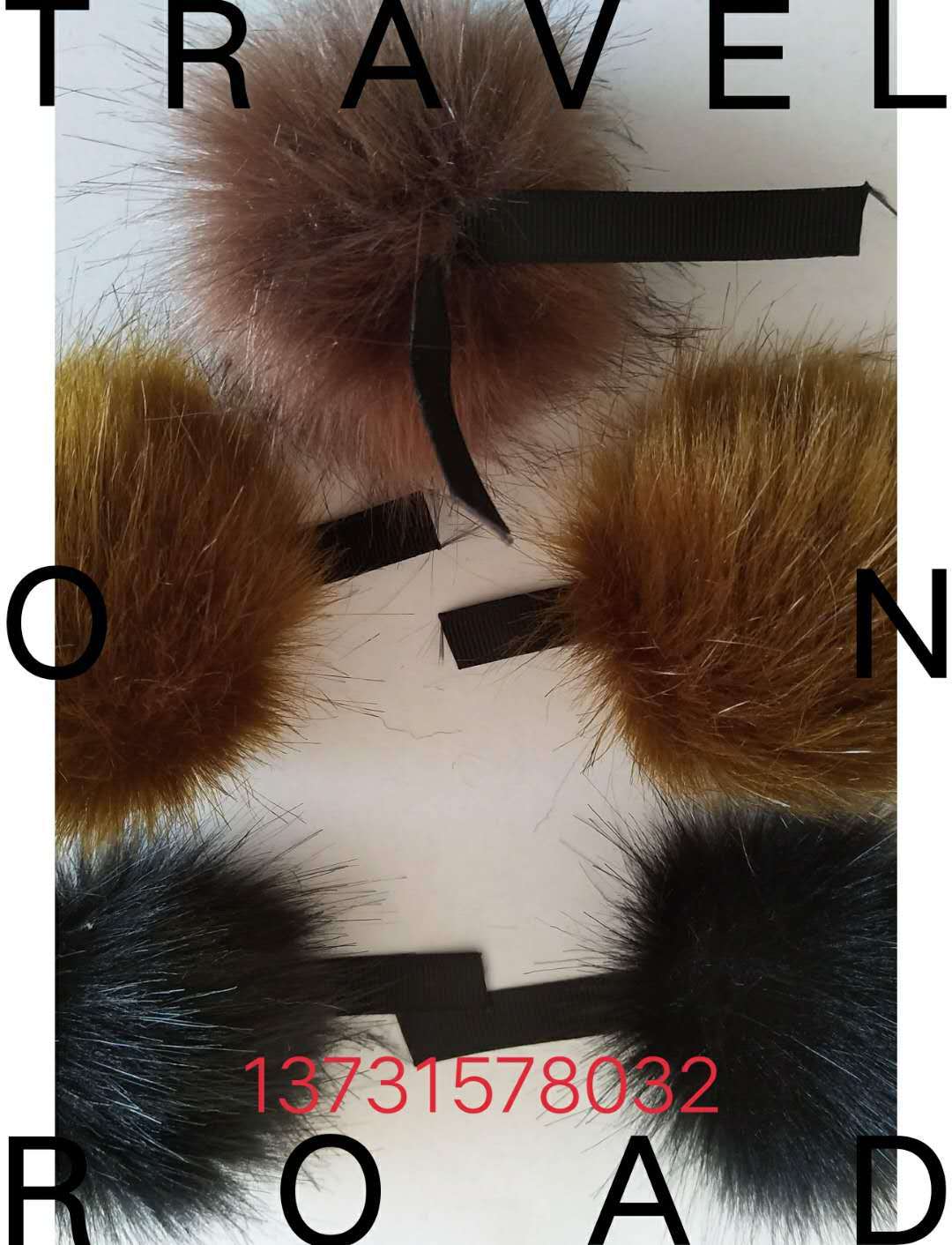 人造毛毛球8cm多种颜色大小均可制作精致獭兔霜色 单色毛球及盘花5