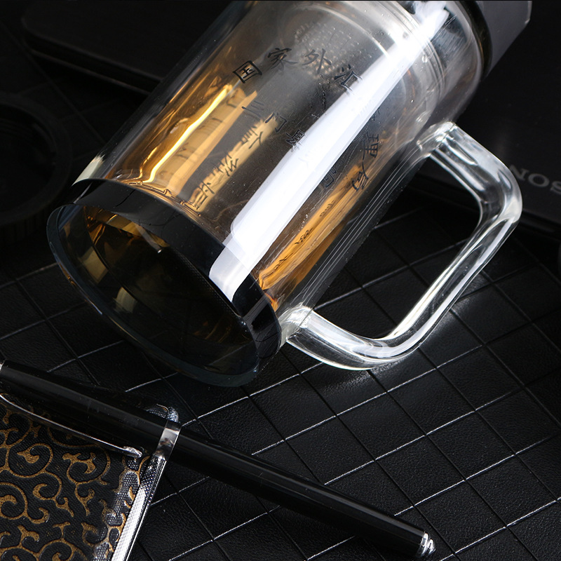 公司送礼礼品商务茶杯百货批发 可定制水杯 创意双层玻璃杯透明2