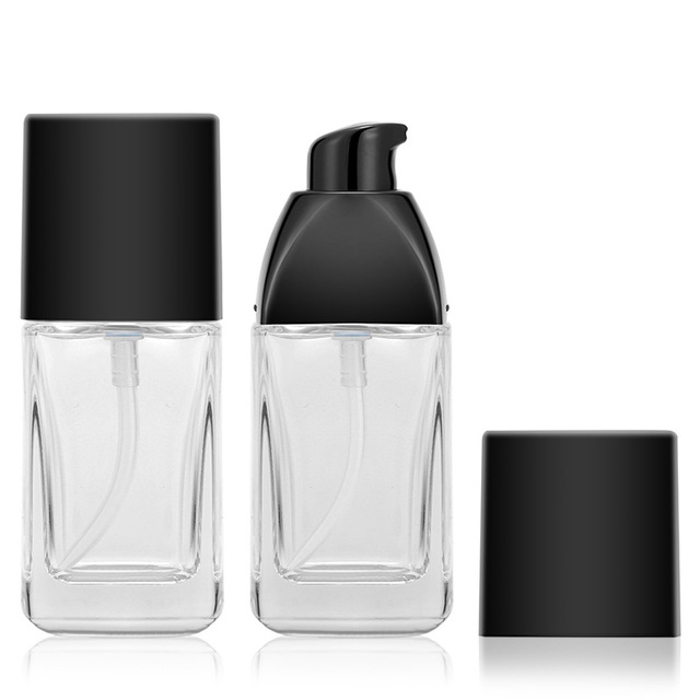 方形30ml粉底液瓶 广州化妆品玻璃瓶厂家批发 化妆品瓶 隔离霜瓶4