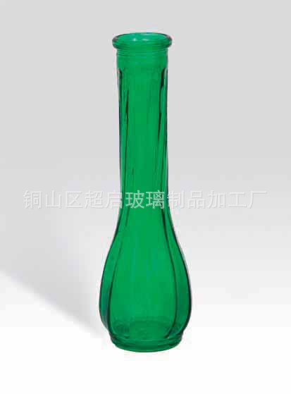 透明彩色 玻璃瓶 花瓶 清新插长条三角形瓶2