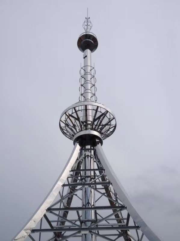 不锈钢塔厂家万信铁塔设计上产16米楼顶工艺塔18米大楼景观塔20米办公楼不锈钢装饰塔2
