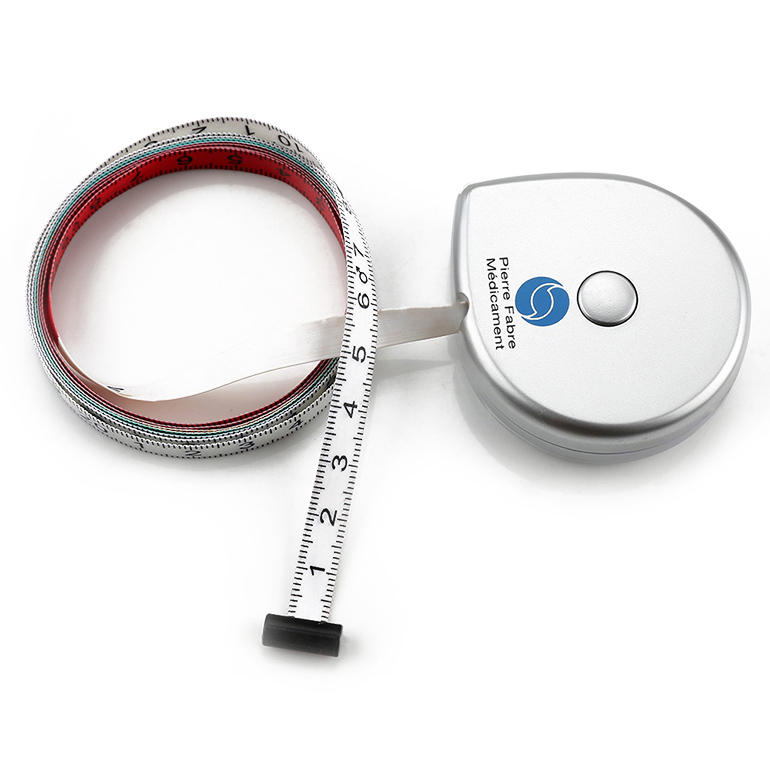 围度测量尺 现货银色BMI卷尺 水滴型健康指数尺子 自动收缩腰围尺健康尺1