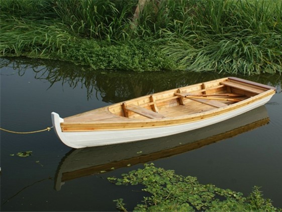 厂家直销一头尖木船 水上观光手划木船 小型欧式尖头手划船2