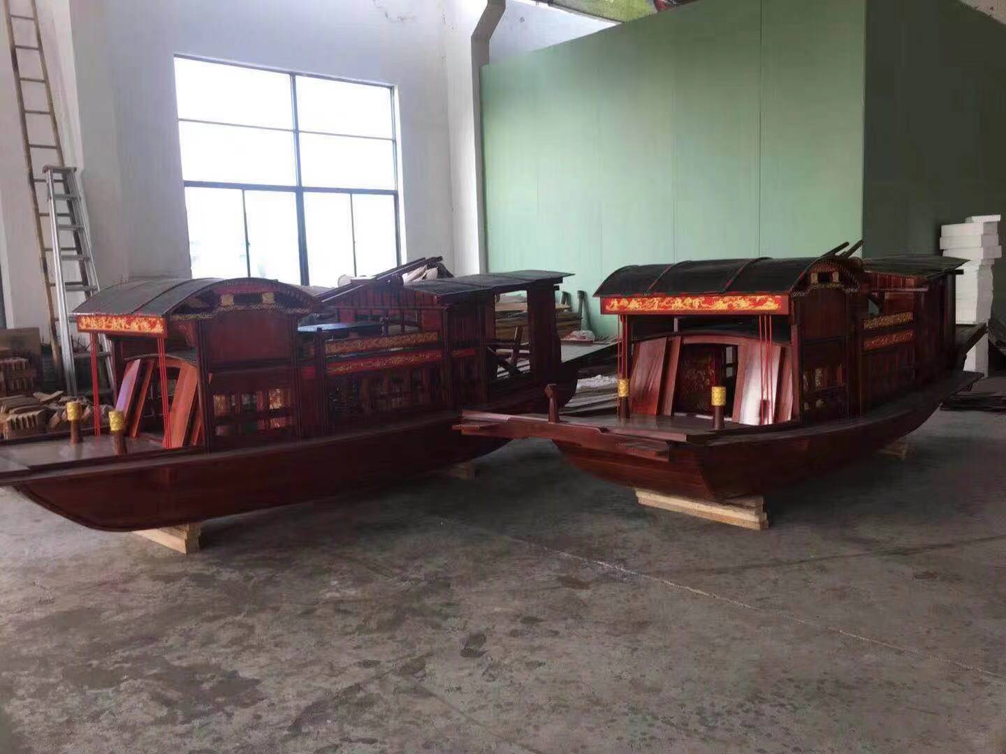 南湖红船厂家 兴化华海木船定做嘉兴南湖红船 定制大型景观装饰红船4
