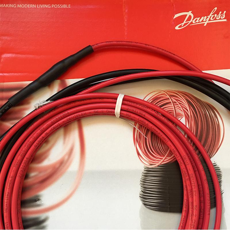 家用电采暖安装 丹佛斯Danfoss原装进口电地暖双导发热电缆线4