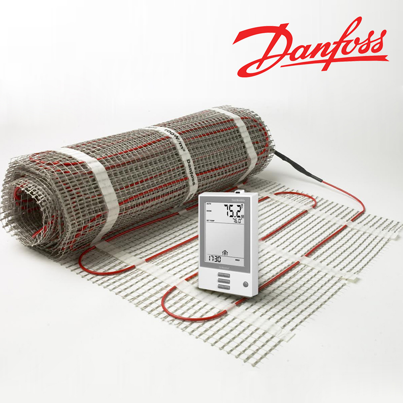 家用电采暖安装 丹佛斯Danfoss原装进口电地暖双导发热电缆线1