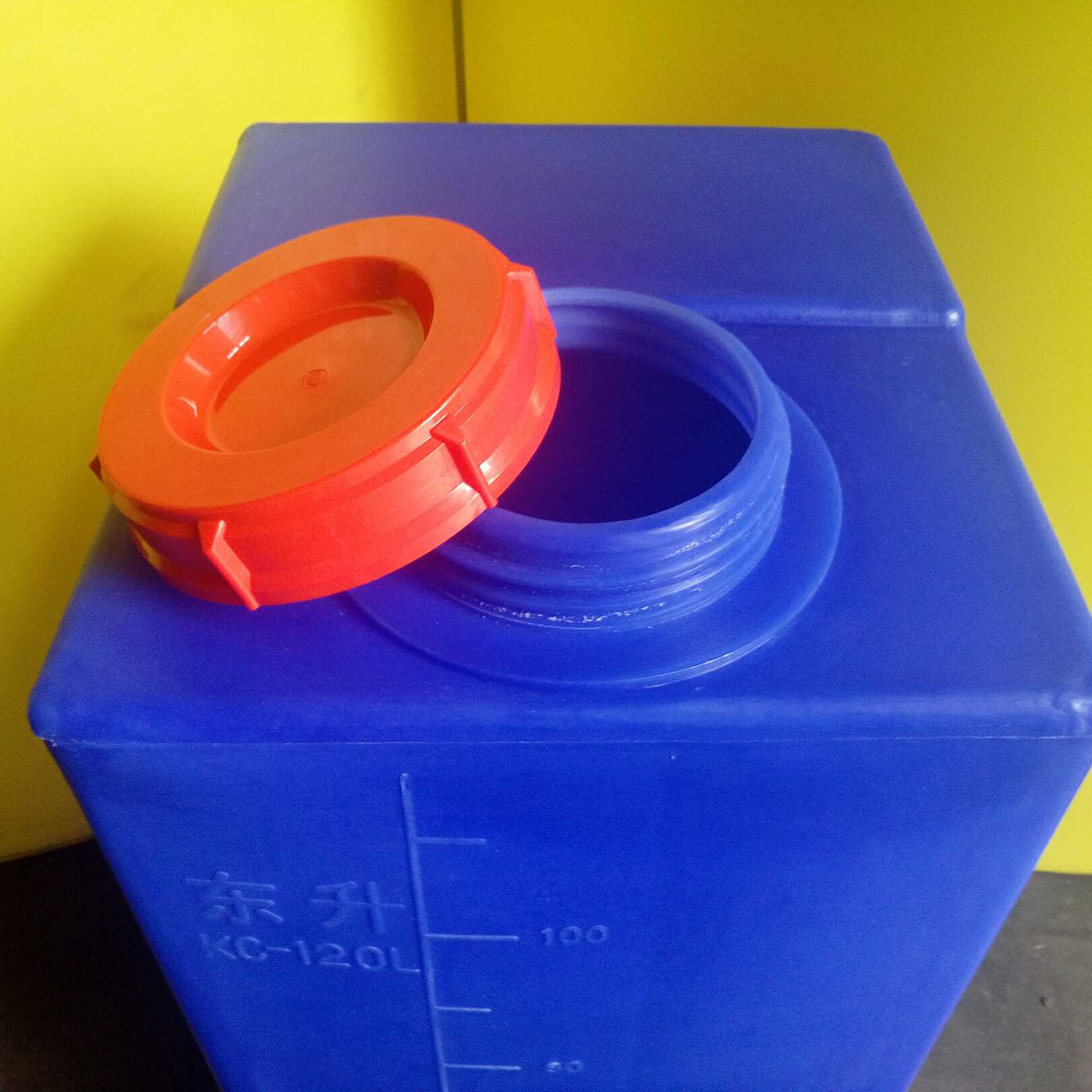 供应120升方形聚乙烯加药箱耐酸碱腐蚀水处理储罐PE塑料桶1