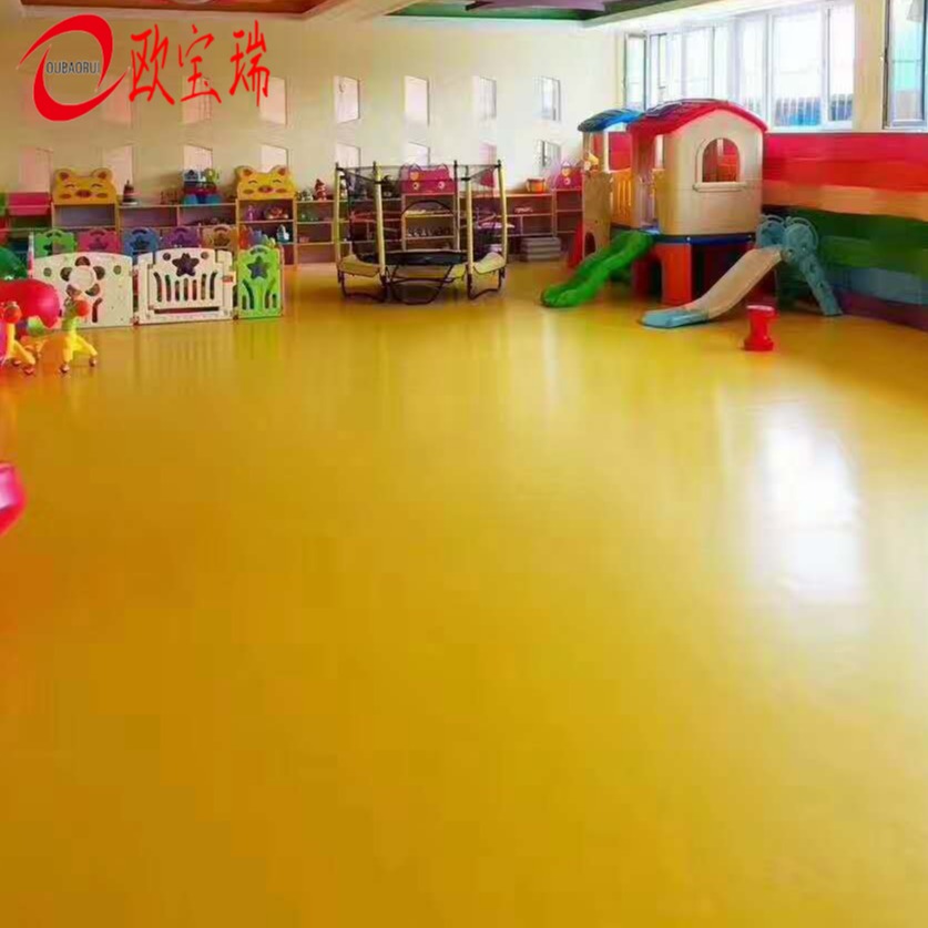 工厂直供PVC运动塑胶地板 欧宝瑞地板 幼儿园地板 其他地板6