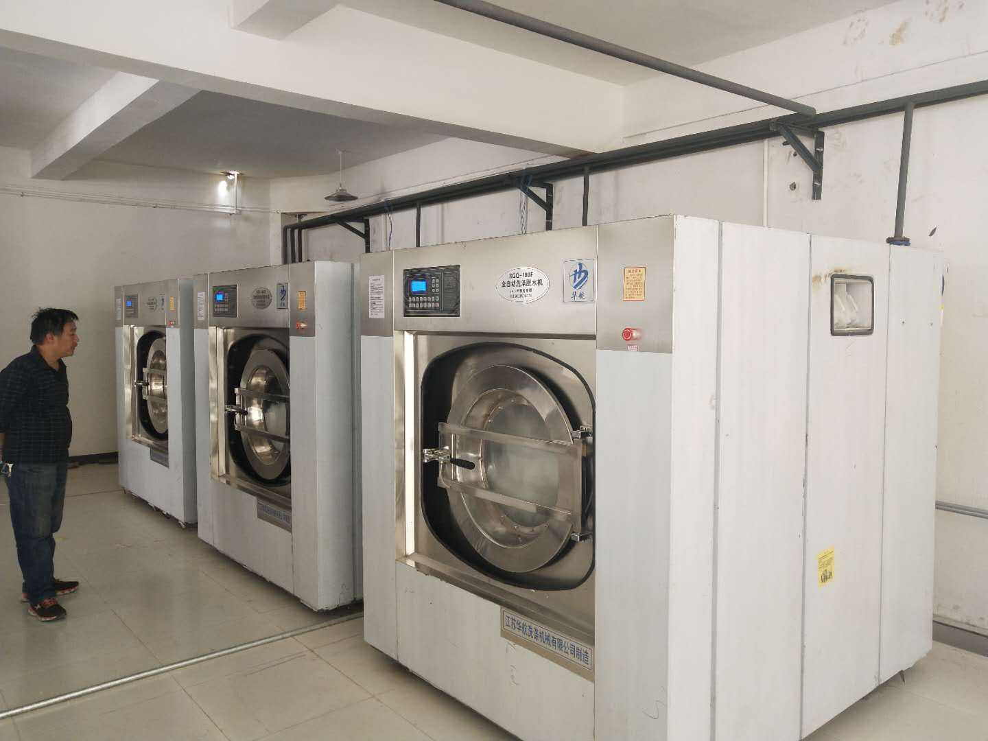 荷涤品牌洗衣机烘干机运行 大型宾馆酒店布草洗涤设备 洗涤、烘干设备1