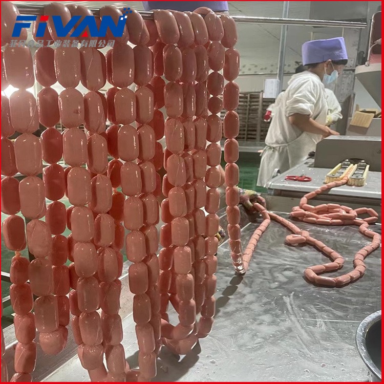 烤肠配方工艺 全套自动烤肠生产制作机器厂家 肉制品加工设备 烤肠机器