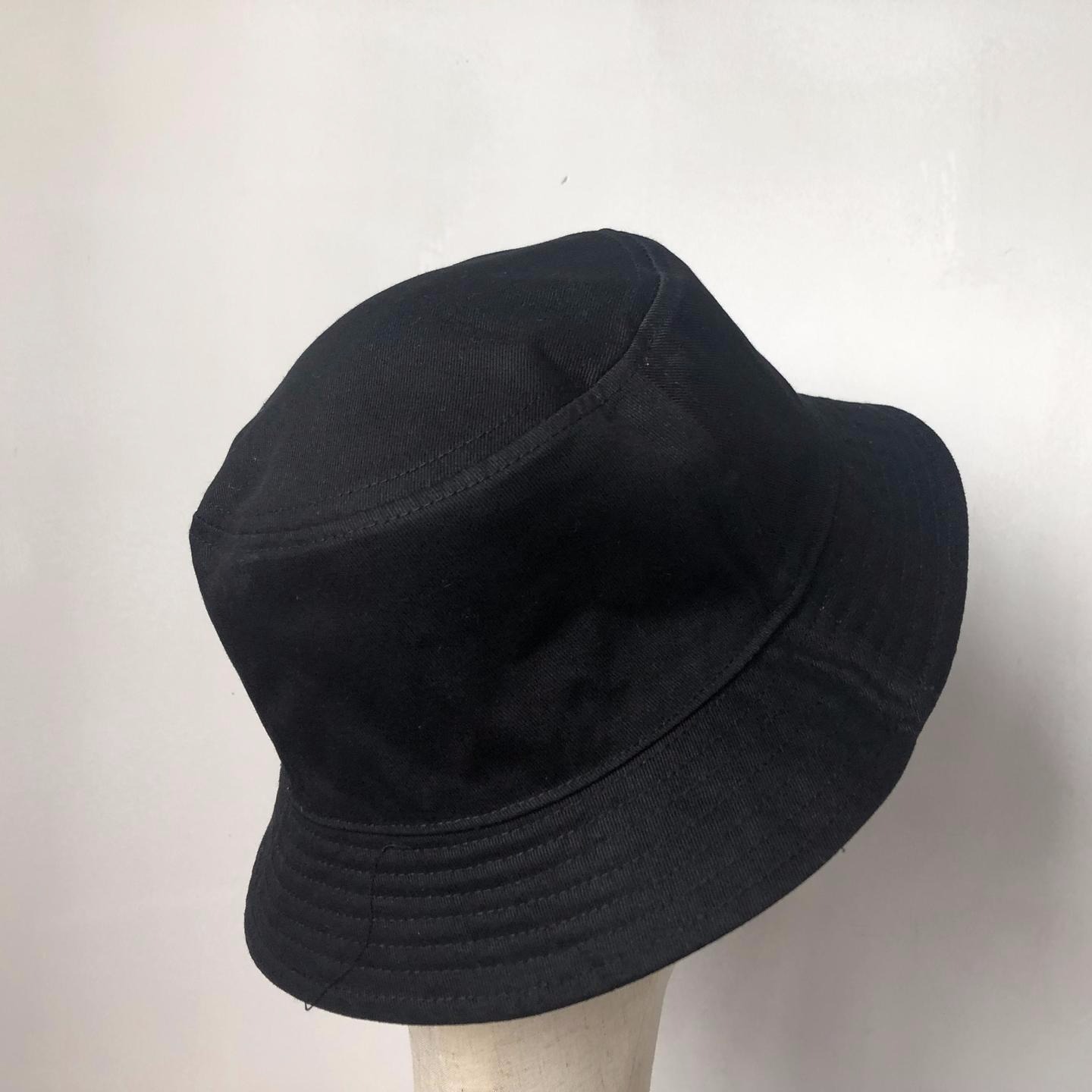 时尚黑色几何印花双面戴边帽渔夫帽盆帽 帽子3