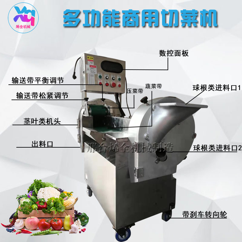 商用 大型双头切菜机 变频切菜机 全自动商用厨房食堂 河北XQ-801型多功能4