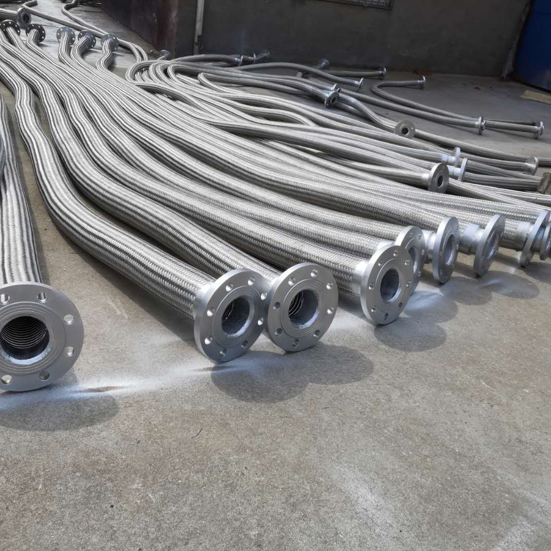 化工管道及配件 不锈钢金属编织软管 法兰编织金属高压软管