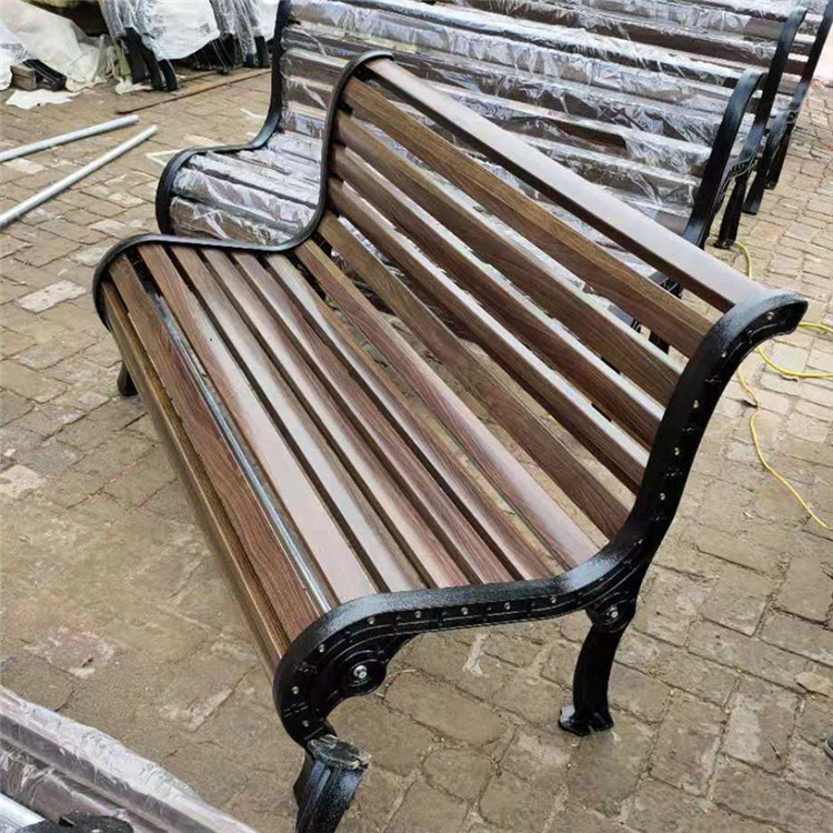 铸铝 双琪 户外实木桌椅 户外铸铁椅价格 公园坐椅厂家 碳纤维公园椅2